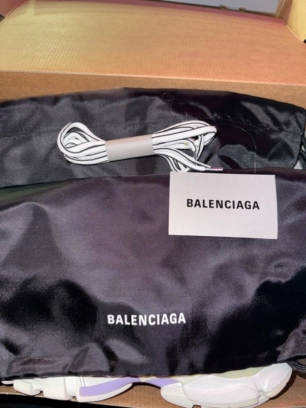 Balenciaga White and Lavender Women's Sneaker - Picture 6 of 7